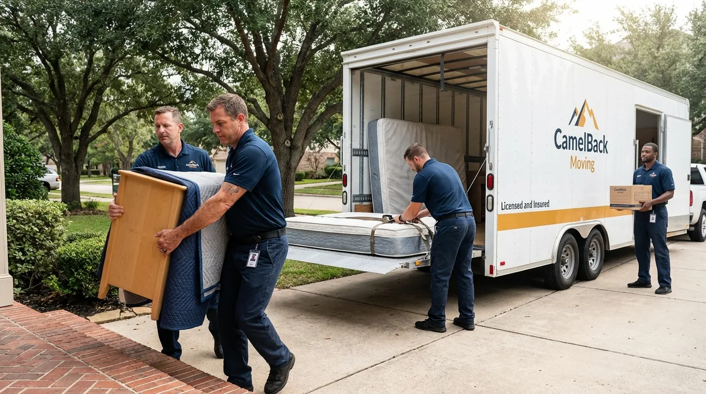 Crew loading residential truck for cross-state move from Inwood, NY